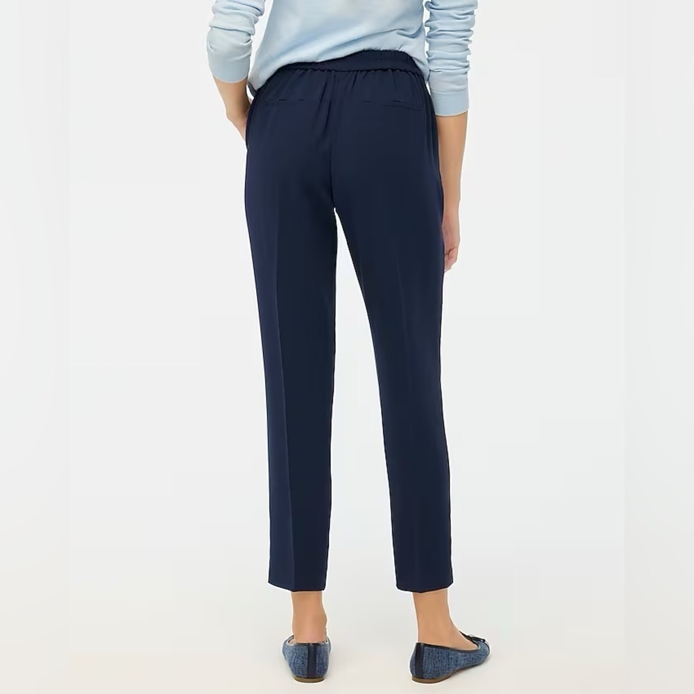 J. Crew Mercantile Jamie Pant Elastic Waist Navy Blue Size 14